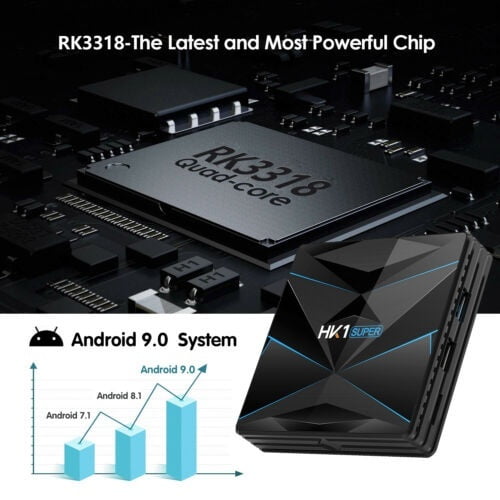 Nouvelle Version HK1 Play 3D Boîtier TV Intelligent Android 9.0 Amlogic S905X2 Quadricœur 4+32G Lecteur Multimédia