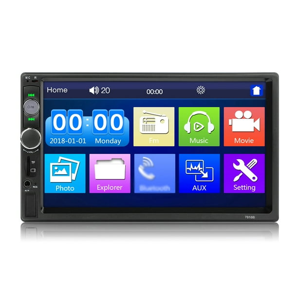 Receptor estéreo de coche de doble DIN de 7 pulgadas Radio de coche de 2 Din