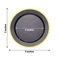 thumbnail image 3 of Efavormart 10 Pack | 7" Regal Black And Gold Round Plastic Dessert Plates, Disposable Appetizer Salad Plates, 3 of 11