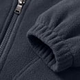 thumbnail image 5 of vdgthytj Jackets for Men Fleece Lined Long Sleeve Full Zip Stand Collar Elastic Cuffs Fall Winter Warm Thick Casual Outwear with Pockets(X-Large,Gray), 5 of 9