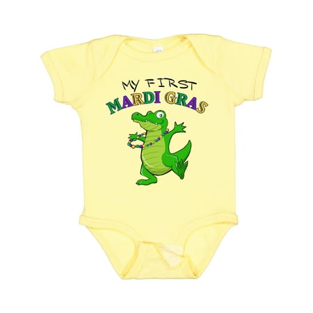 

Inktastic My First Mardi Gras-alligator Gift Baby Boy or Baby Girl Bodysuit