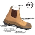 thumbnail image 3 of TAN802 6" Soft Toe Pull On Mens Work Boots, Lightweight Water Resistant Anti-Puncture Oil Resistant Chelsea Work Shoes, 3 of 8