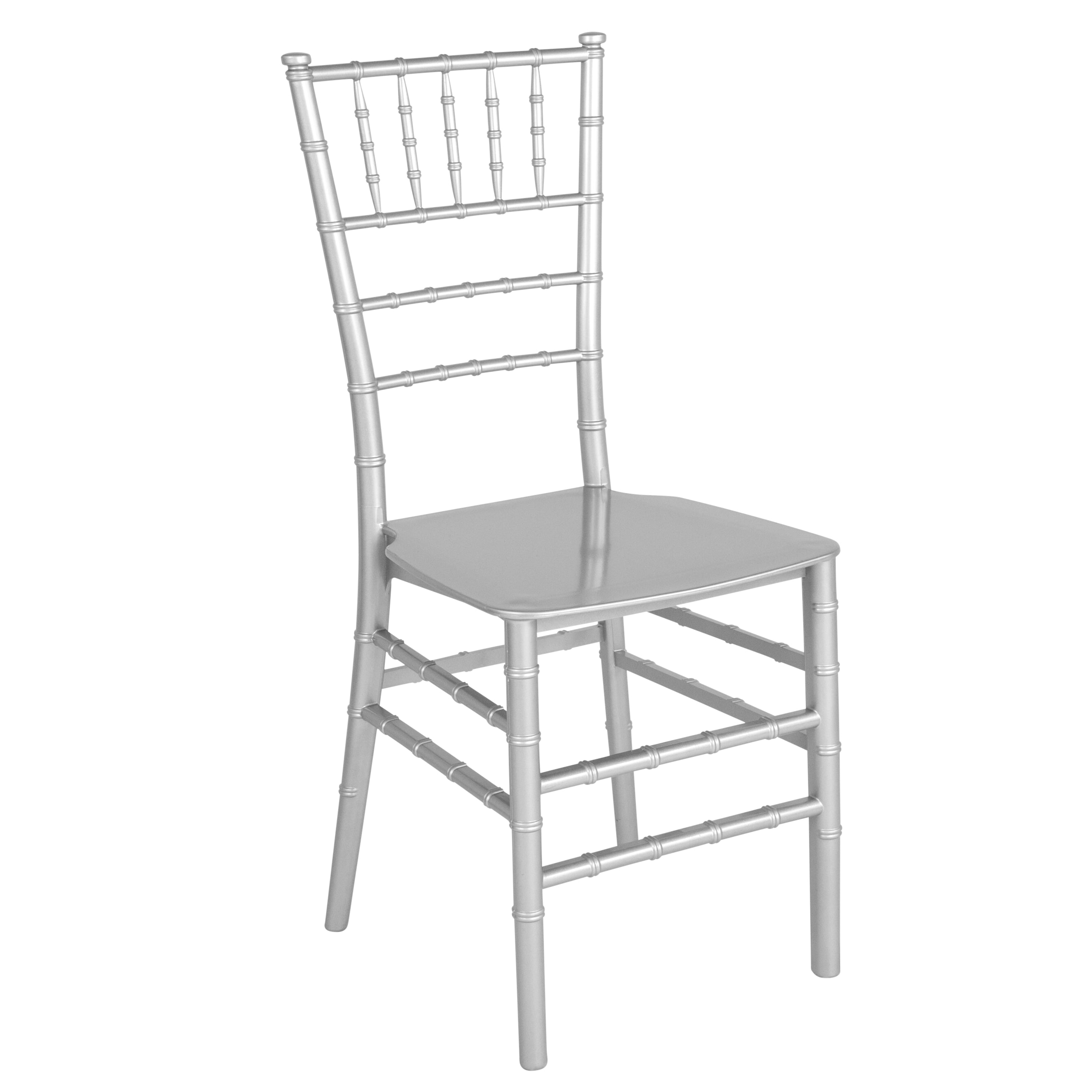 Flash Furniture HERCULES Series White Resin Stacking Chiavari Chair 