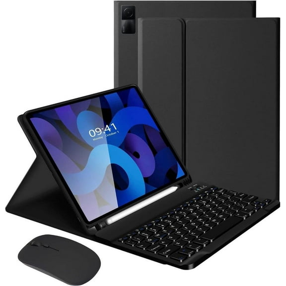 Keyboard Case with Mouse for Xiaomi Redmi Pad 10.61 inch 2022 - Protective Stand Cover with Bluetooth Detachable Magnetic Keyboard / Wireless Mouse / Pencil Holder