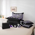 thumbnail image 6 of Castle Fairy Geometric Plaid Bedding Comforter Set,Minimalist Checkered King Bedding Sets, 6 of 8