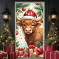 thumbnail image 6 of Christmas Banner Highland Cow Theme Xmas Backdrop Banner Holiday Party Decoration Banner Sign Photo Booth Prop for Holiday Indoor Outdoor Party Supplies, 6 of 9