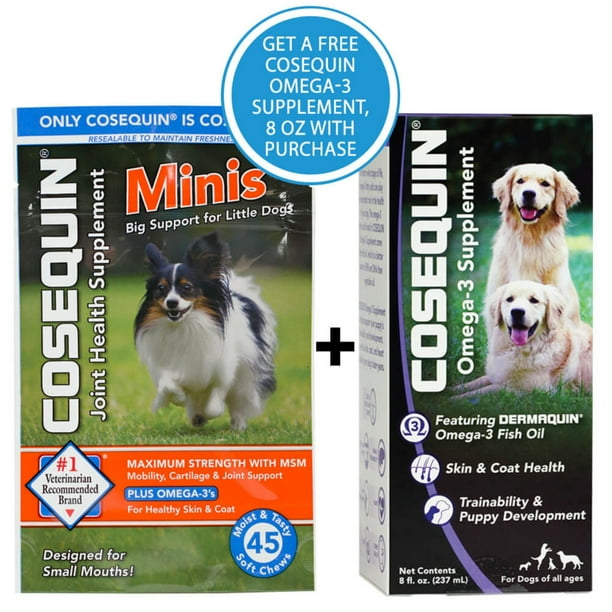 Cosequin Joint Health Supplement Mini Soft Chews with MSM and Omega3s