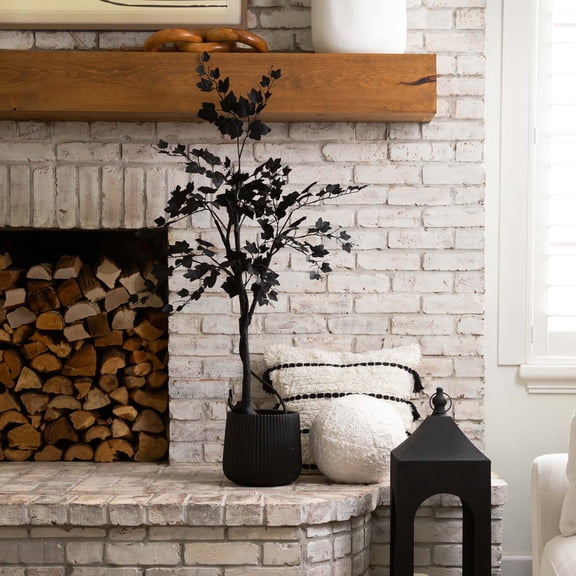 Nearly Natural Potted Black Maple Artificial Halloween Tree - 4' - Unlit