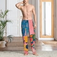 thumbnail image 2 of Pofeuu Colorful Summer Fruit Table Print Men's Pajama Pants, Soft Lounge Pajama Pants with big pockets for Men Plaid Pj Bottoms-Medium, 2 of 6