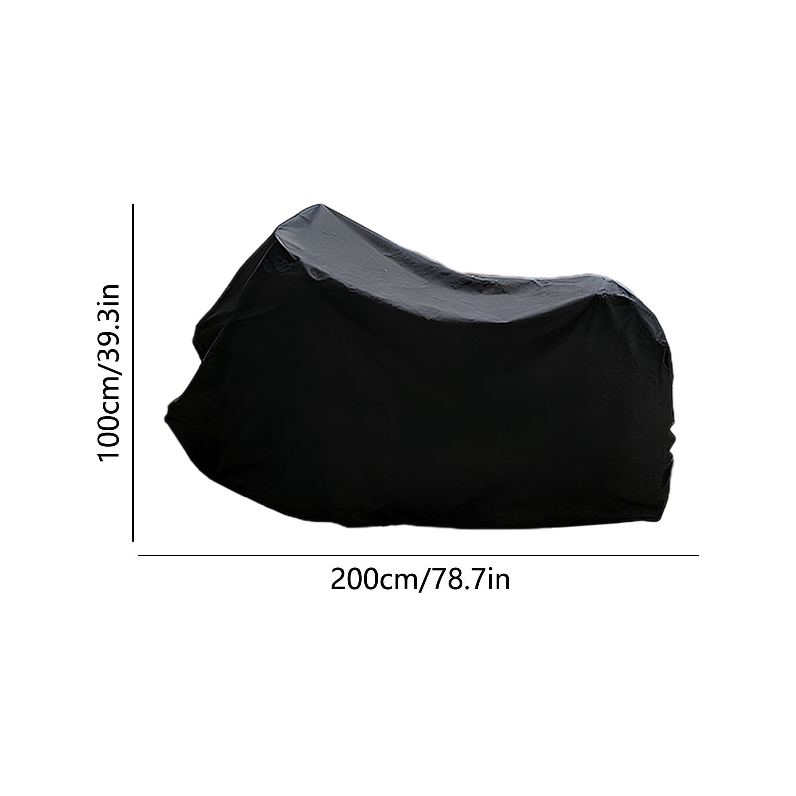 RuiJiao Lightweight Durable Motorcycle Bike Cover Waterproof Sunproof Universal Fit Polyester Black for Outdoor Indoor Vehicle Protection