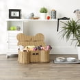 thumbnail image 4 of Bone Dry Pet Storage, Toy Basket, Medium, 21x13x8", Beige Plastic Wicker, 4 of 5
