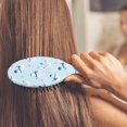 thumbnail image 3 of Light Blue Christmas Snowman Pattern Hair Brush,Girls Detangling Hair Brush,Glide Through Tangles with Ease for Wet & Dry Hair,8.8"X2.8", 3 of 7