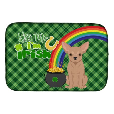 

Cream Chihuahua St. Patrick s Day Dish Drying Mat 14 in x 21 in