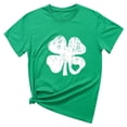 thumbnail image 1 of CEHVOM T-Shirt Femme Col Rond Manches Courtes Imprimé Saint-Patrick, 1 of 5