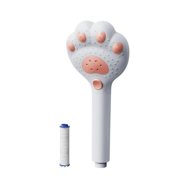 Yhmxh Decoración del baño Cabezal de ducha de mano con forma de pata de gatito para baño, cabezal de ducha con refuerzo de presión Organizadores y almacenamiento de baño Accesorios de baño