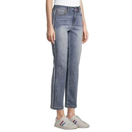 EV1 from Ellen DeGeneres Maddy Straight Leg Side Stripe Jeans Women's