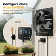 thumbnail image 2 of CAMMOO 20" Wall Mount Fan with Smart Touchscreen Controller, 10-Speed Shutter Exhaust Fan for Garage, Attic & Greenhouse, Black, 2 of 7