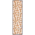 thumbnail image 3 of SAFAVIEH Four Seasons Lazar Geometric Polyester Runner Rug, Ivory/Brown, 2'3" x 8', 3 of 4
