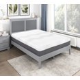 thumbnail image 2 of 12" Queen Size Mattress, Green Tea Gel-Infused Memory Foam Hybrid Mattress, Plush Foam Pocket Coils, Mattress in a Box, Comfortable Sleep Mattress, White+Gray, 2 of 9