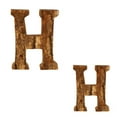 thumbnail image 6 of Raindrops 1Pc Letter H Solid Wood Ornament Rectangular Shape For Bark Material Decor, 6 of 8