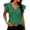 C-Green146, variant on V Neck T Shirts For Women Striped Tee Flutter Sleeve Loose Fit Casual Summer Daily Wear Versatile Tops