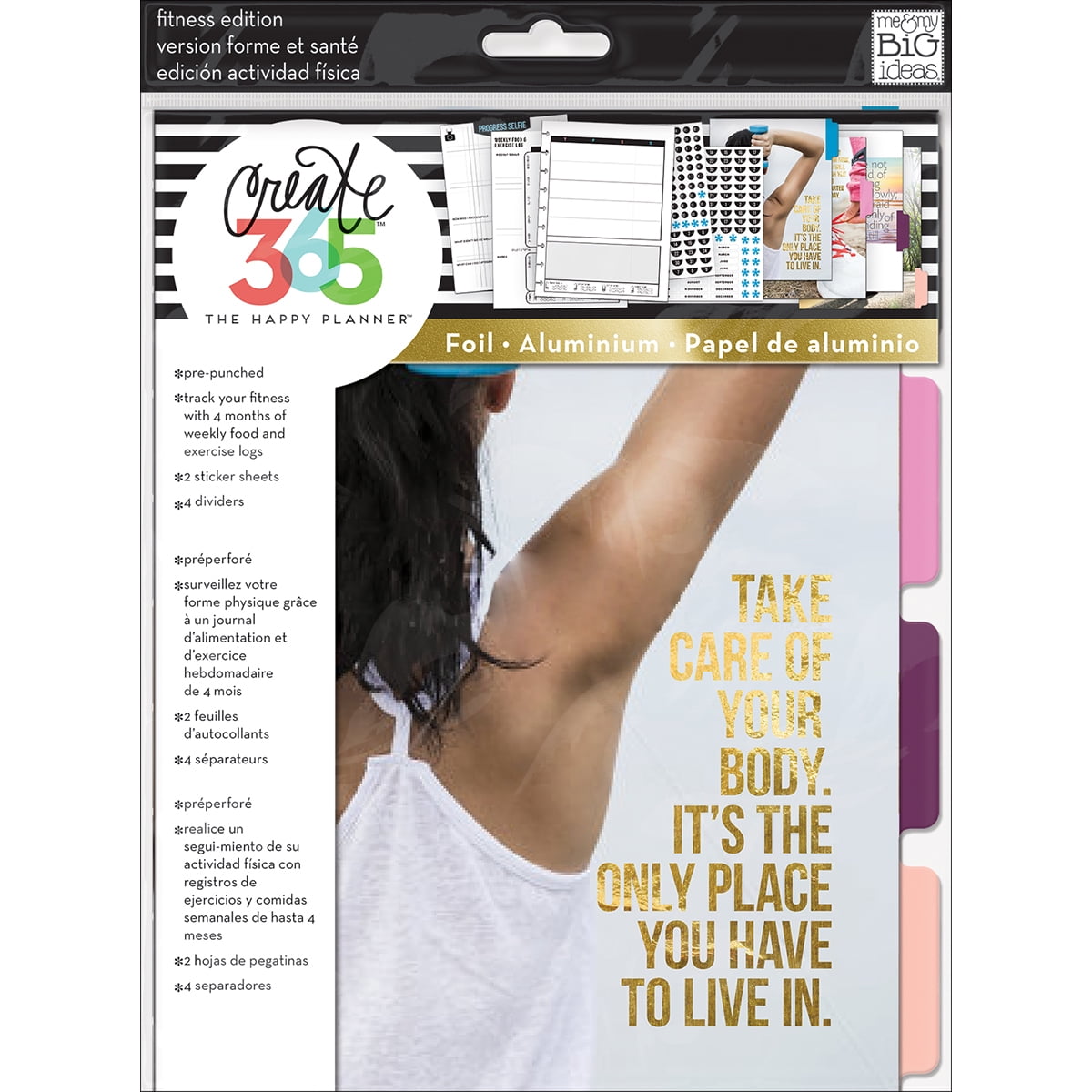 create 365 happy planner extension pack fitness