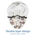 thumbnail image 4 of Shower Caps,Pioneer Flower Floral Print Pattern Waterproof Shower Cap for Women 4 Pieces,Double Reusable Hair Cover for Shower PEVA Elastic Stretch Hem, 4 of 7