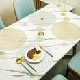 thumbnail image 3 of EONQY 4 Pack Round Placemats Decorative Placemats PVC Placemats Hollow Table Place Mats Heat Resistant Non-slip Dining Placemats, 3 of 4
