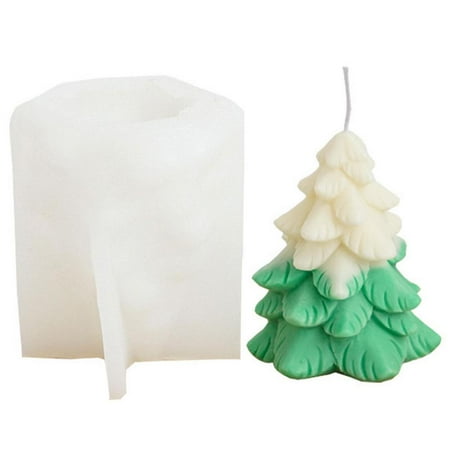 

Christmas Tree Candle Mold|3D Christmas Tree Shape Silicone Mold for Candle Making|Easy Demoulding DIY Mould for Fondant Cake Aromatherapy Candle Chocolate Soap Candy