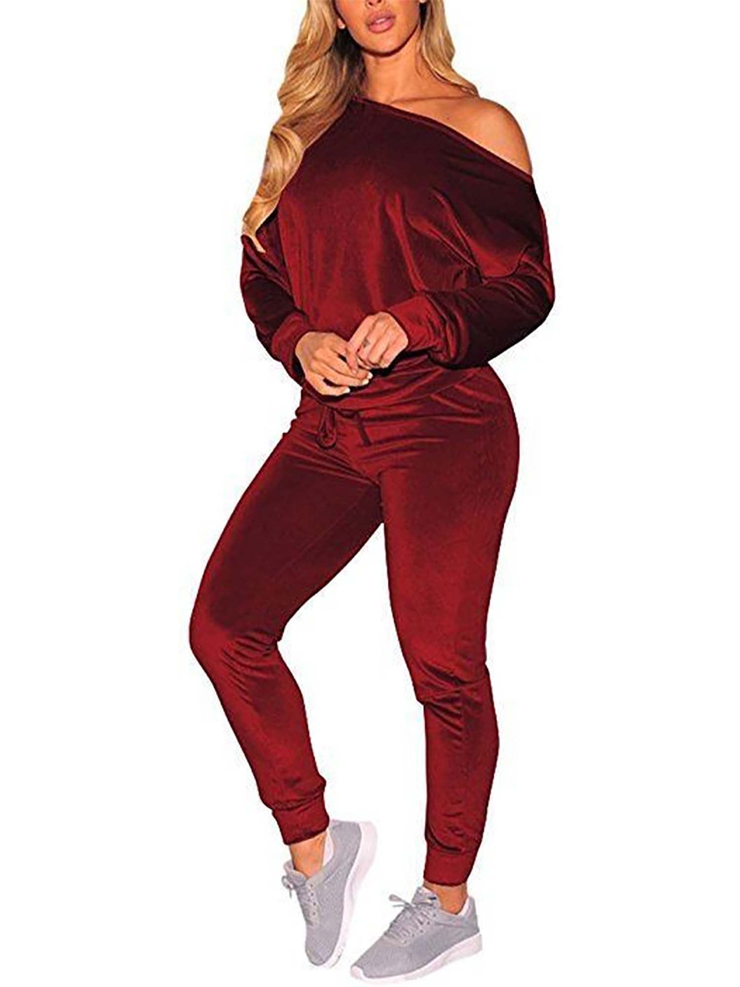 Shoulder Casual Jogger Sweatsuit 