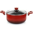 thumbnail image 3 of Oster 7 Piece Non Stick Aluminum Cookware Set in Red, 3 of 3