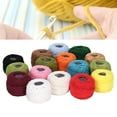 thumbnail image 4 of Embroidery Supplies, 16Pcs Crochet Thread Sturdy Durable Rich Bright Color High Luster Wide Application Crochet Cotton DIY Sewing Craft Needlework Accessories, 4 of 8