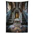 thumbnail image 3 of Ambesonne Vintage Tablecloth Rectangular Table Cover, Abandoned Opera House, 52"x70", Brown Beige, 3 of 4
