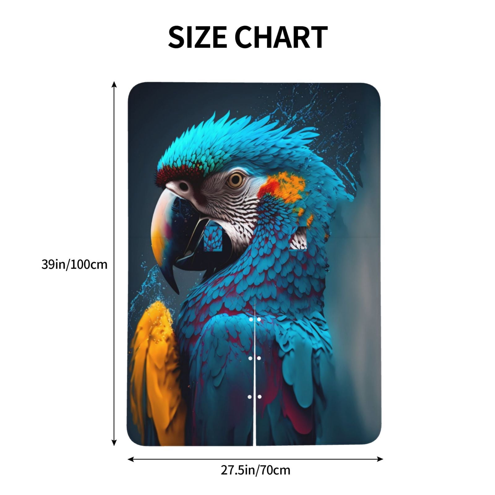 Naloa Modern Style Blue Parrot Baby Car Seat Cover, Breathable Baby Carrier Cover, Multiuse Baby Carrier Cover & Nursing Breastfeeding Cover