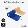 thumbnail image 5 of 12-Rolls Self Adhesive Bandage Wrap, Vet Tape - 4 In x 5 Yds Breathable, Elastic Cohesive Wrap Tape for Wrist, Swelling, Sports, Tattoo (12 Bright Colors), 5 of 10