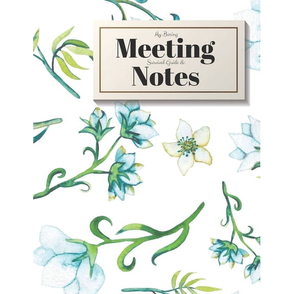 My Boring Meeting Survival Guide and Notes: 8.5x11 Meeting Notebook and Puzzle Book (Paperback)