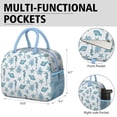 thumbnail image 6 of Lunch Bag Lunch Box for Women Reusable Insulated Lunch Bags,Water-Resistant Starfish Coral Fish Seahorse Cooler Lunch Tote Bag, Large Capacity for Work Travel Picnic, 6 of 6