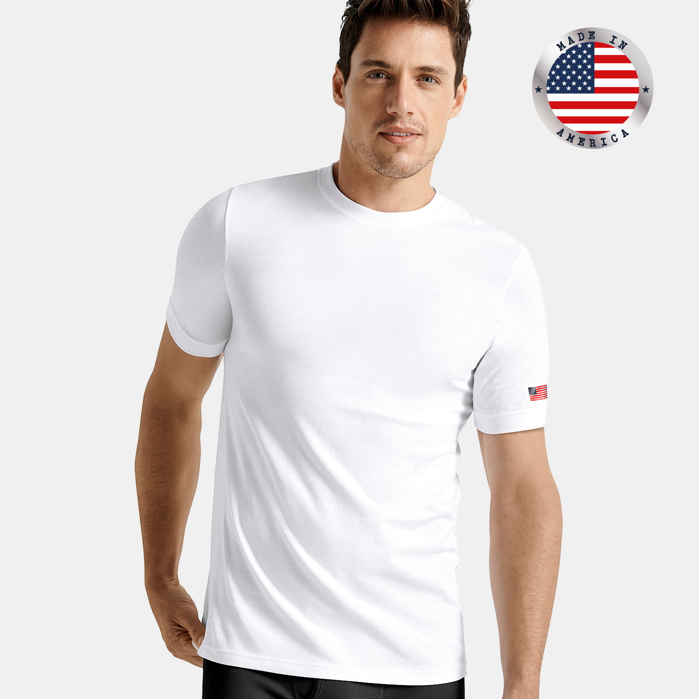 Galaxy White Mens PlainT-shirt Solid 100% Cotton Short Sleeve Round Neck 