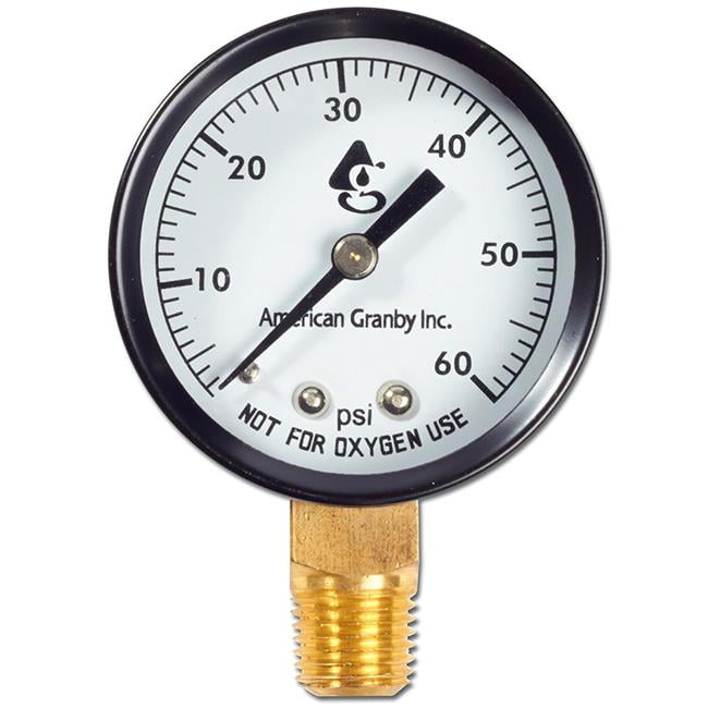 Hayward GA305060 Series GA Pressure Gauge 60 psi PP 