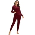 thumbnail image 4 of Purcoar Women's 2 Piece Velvet Sweatsuits Jogging Sweatshirt & Sweatpants Sport Wear Outfits, 4 of 7