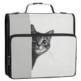 thumbnail image 5 of FORMRS Zipper Binder with Shoulder Strap 2-inch Ring 500 Sheet Capacity File Bag, Black Cute Cat, 5 of 5
