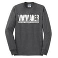 thumbnail image 2 of Wild Bobby Waymaker Inspirational/Christian Men Long Sleeve Shirt, Heather Black, Small, 2 of 5