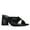 Black, variant on Wild Diva Satin Criss Cross Open Square Toe Block Heel Mule Sandal Heels  (Black, 7)