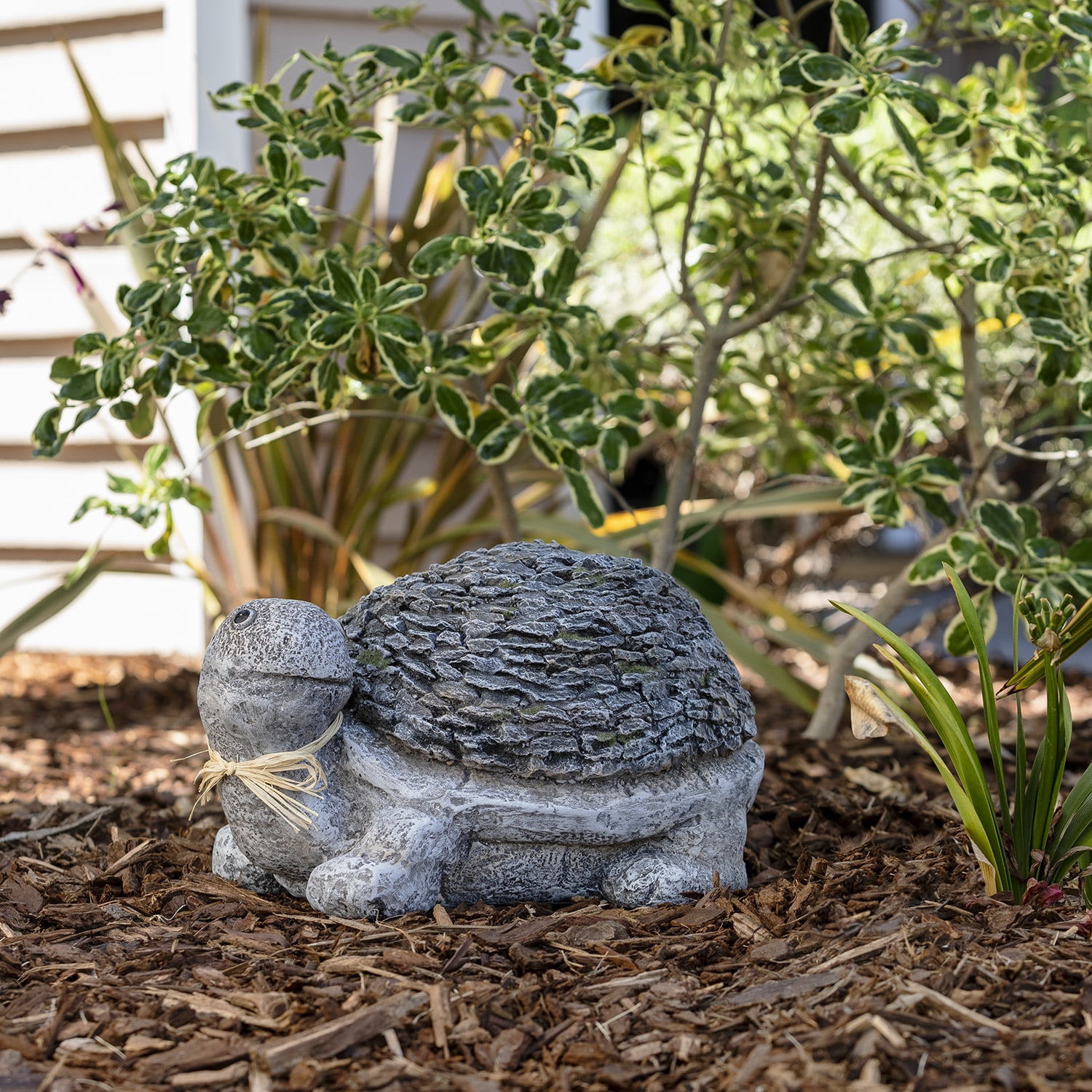 Alpine 9" Turtle with Stone Shell Garden Statue