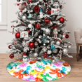 thumbnail image 5 of Rateoe Colorful Air Balloons Print Christmas Tree Skirt 36" for Xmas Holiday New Year Party Circle Tree Mat Ornaments Decoration, 5 of 7