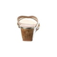 thumbnail image 3 of Stuart Weitzman Miami 50 Leather Wedge Sandal, 6, Gold, 3 of 5
