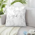 thumbnail image 6 of ZICANCN White Marble Texture Decorative Throw Pillow Covers, Bed Couch Sofa Decorative Knit Pillow Covers for Living Room Farmhouse, 24"x24", 6 of 8