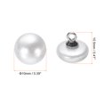 thumbnail image 2 of Uxcell 30pcs Plastic Buttons 0.39" Mushroom Domed Sewing Button with Silver Shank White, 2 of 7