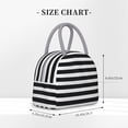 thumbnail image 2 of Fotbe Black And White Stripes Bolsa de Almuerzo con Estampado, Lonchera Aislada, Contenedor de Comida Reutilizable Tipo Cooler a Prueba de Fugas, 2 of 6