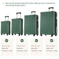 thumbnail image 2 of Luggage Sets,6-Piece Lightweight Suitcase Set with TSA Lock, Hardshell Suitcases with Spinner Wheels, (16/20/24/28 ),Green, 2 of 9